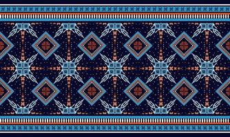 padrão geométrico étnico oriental sem costura design tradicional para plano de fundo, tapete, papel de parede, roupas, embrulho, batik, tecido, ilustração vetorial. estilo bordado. vetor