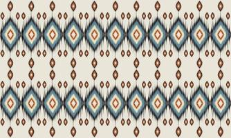 geométrico étnico oriental ikat padrão design tradicional para plano de fundo, tapete, papel de parede, roupas, embrulho, batik, tecido, ilustração vetorial. estilo bordado. vetor