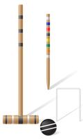 equipamento para ilustração vetorial de croquet vetor