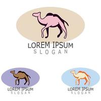 vetor camelo ícone e logotipo modelo de rótulos de elementos de design vintage