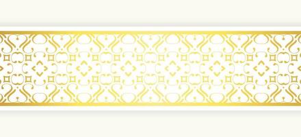 modelo de design de borda ornamental dourada vetor