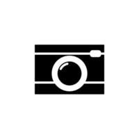 câmera, fotografia, digital, modelo de logotipo de ilustração vetorial de ícone sólido de foto. adequado para muitos propósitos. vetor