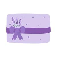 um envelope, uma carta decorada com flores de lavanda. ilustração vetorial isolada. para um projeto ou um cartão postal vetor