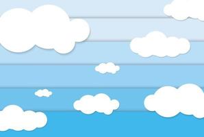fundo 3d vetor de paisagem abstrata com formas de corte de papel e nuvem de céu azul para apresentações de negócios panfletos cartazes e papel de parede da tela da web