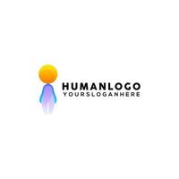 design de logotipo colorido humano vetor