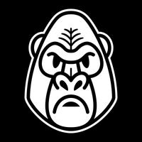 Gorila macaco macaco rosto vetor