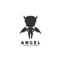design de logotipo de anjo vetor