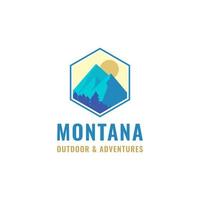 design de logotipo de vetor de ilustração de montanha