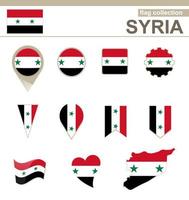 coleção de bandeiras da síria vetor