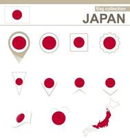 coleção de bandeiras do japão vetor