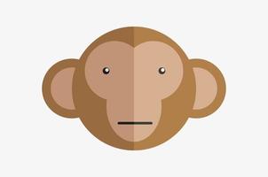 ilustração vetorial simples de cara de macaco vetor