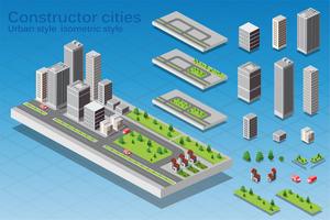 Cidade isométrica vetor