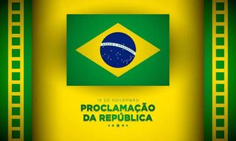 fundo do dia da república do brasil. ilustração vetorial. vetor