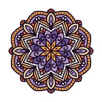 desenho de mandala colorida. fundo de mandala vetor