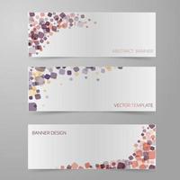 conjunto de banners vetoriais abstratos vetor