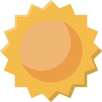ilustração vetorial de sol em um fundo. símbolos de qualidade premium. ícone plano de linha vetorial para conceito ou design gráfico. vetor