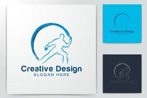 ideias de logotipo pencak silat. design de logotipo de inspiração. ilustração em vetor modelo. isolado no fundo branco