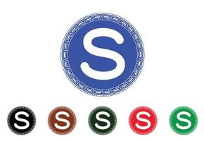 logotipo da letra s e modelo de design de ícone vetor
