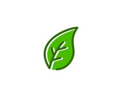 Natural Leaf Logo ícone Vector