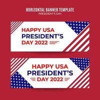 feliz dia dos presidentes nos estados unidos. feriado federal na América. comemorado em fevereiro. cartaz horizontal, banner, área de espaço e plano de fundo vetor