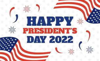 feliz dia dos presidentes nos estados unidos. feriado federal na América. comemorado em fevereiro. cartaz, banner web, área de espaço e plano de fundo vetor