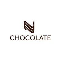 design de logotipo simples de fábrica de chocolate vetor