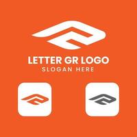 conceito de design de logotipo letra g dan r vetor