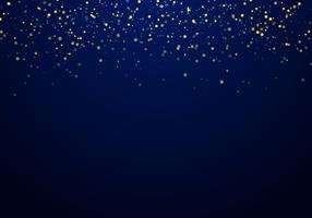 O brilho dourado de queda abstrato ilumina a textura em uma obscuridade - fundo azul com iluminação. vetor