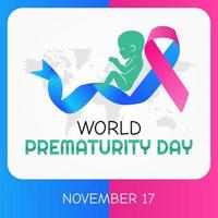 ilustração em vetor dia mundial da prematuridade