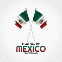 dia da bandeira do méxico ilustração vetorial vetor