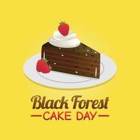 ilustração em vetor dia do bolo floresta negra