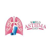 ilustração vetorial do dia mundial da asma vetor