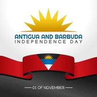 ilustração vetorial de dia da independência de antígua e barbuda vetor