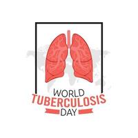 ilustração vetorial do dia mundial da tuberculose vetor
