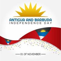 ilustração vetorial de dia da independência de antígua e barbuda vetor