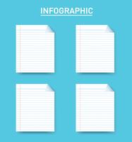 paper line square info graphic Modelo de vetor com 4 opções. Pode ser usado para web, diagrama, gráfico, apresentação, gráfico, relatório, passo a passo infográficos. Fundo abstrato