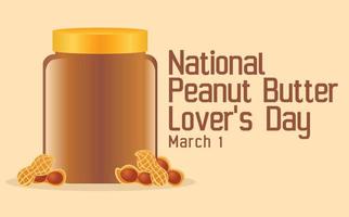 ilustração vetorial de dia nacional dos amantes de manteiga de amendoim vetor