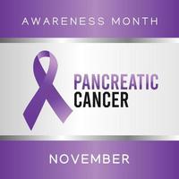 ilustração em vetor mês de conscientização do câncer de pâncreas