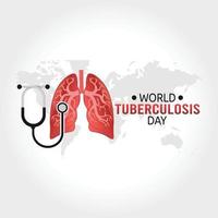 ilustração vetorial do dia mundial da tuberculose vetor