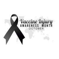 ilustração vetorial de mês de conscientização de lesão de vacina vetor
