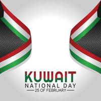 ilustração vetorial do dia nacional do kuwait vetor