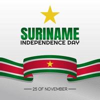 ilustração vetorial do dia da independência do suriname vetor