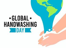 ilustração vetorial do dia global de lavagem das mãos vetor
