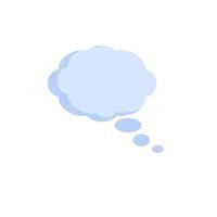 pensamento de nuvem de bolha. ícone de quadrinhos de conversa vetor