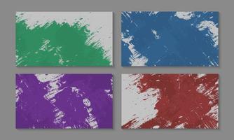 conjunto de design de textura grunge vintage abstrato colorido em fundo branco vetor