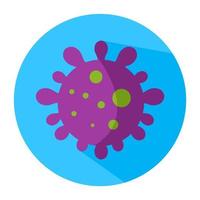 design plano de desenho animado de ícone de vírus vetor