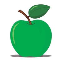 ilustração de maçã verde sobre fundo branco vetor