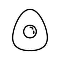 ícone de linha de ovo cozido. design simples editável. vetor de modelo de design