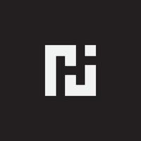letra inicial hj monograma logotipo deaign. vetor