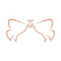 borboleta isolada design de logotipo gêmeo vetor gráfico símbolo ícone ilustração ideia criativa